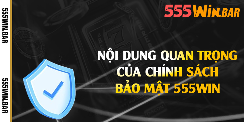 Nội dung quan trọng của chính sách bảo mật 555win